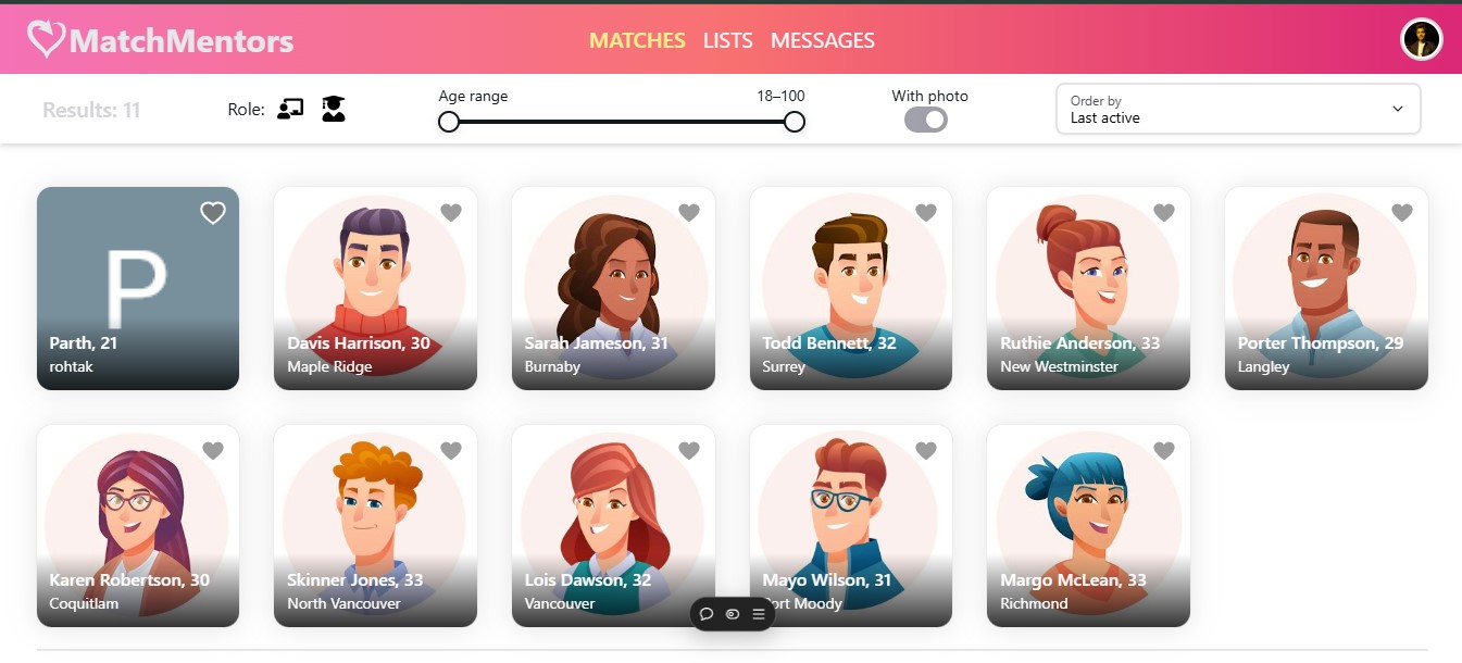 Mentorship Matching App